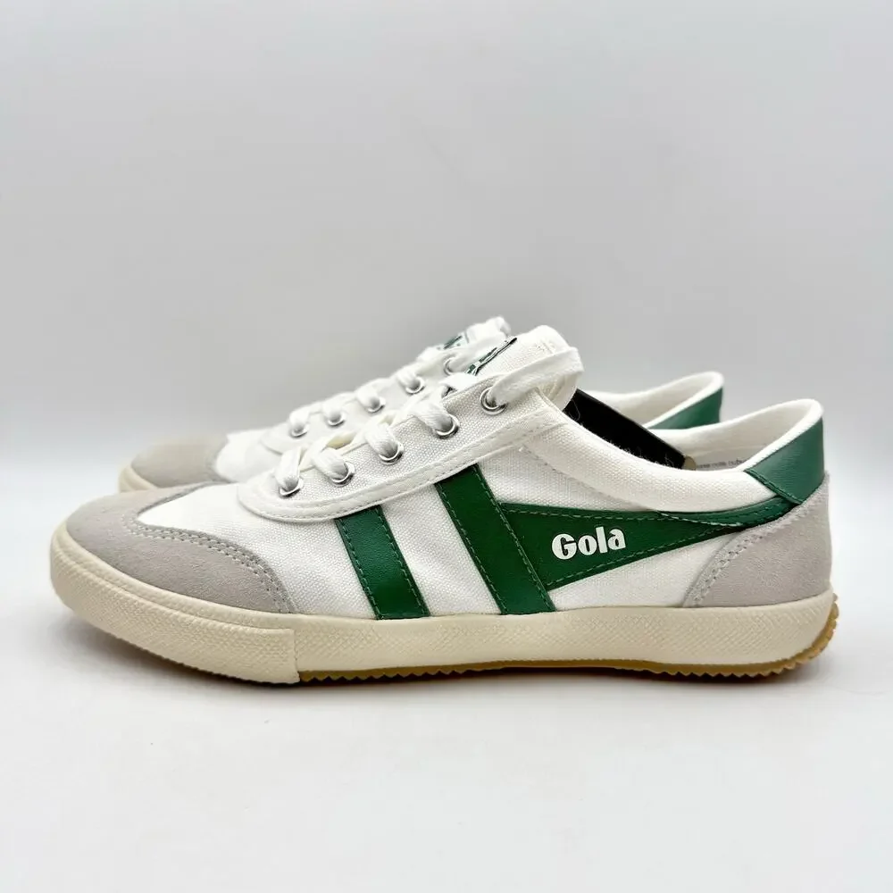 Gola Womens Badminton Sneakers EU 38 US 7 White Green Canvas Suede EUC